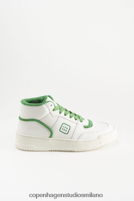 COPENHAGEN STUDIOS donne 196 vitello FV4D66 calzature bianco/verde