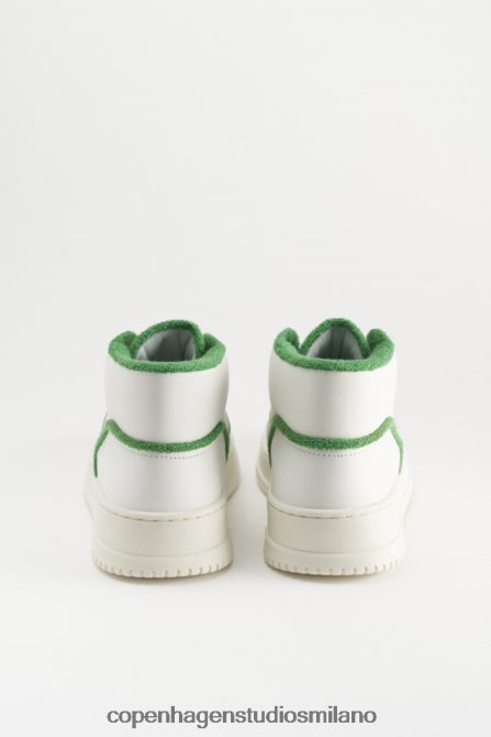 COPENHAGEN STUDIOS donne 196 vitello FV4D66 calzature bianco/verde