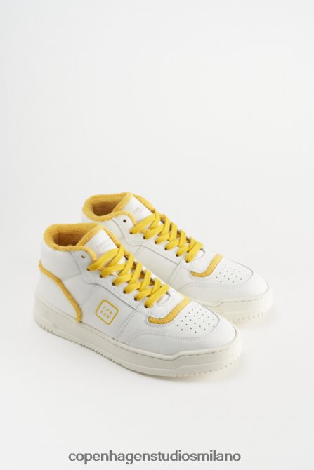 COPENHAGEN STUDIOS donne 196 vitello FV4D87 calzature bianco/giallo