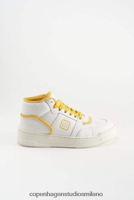 COPENHAGEN STUDIOS donne 196 vitello FV4D87 calzature bianco/giallo