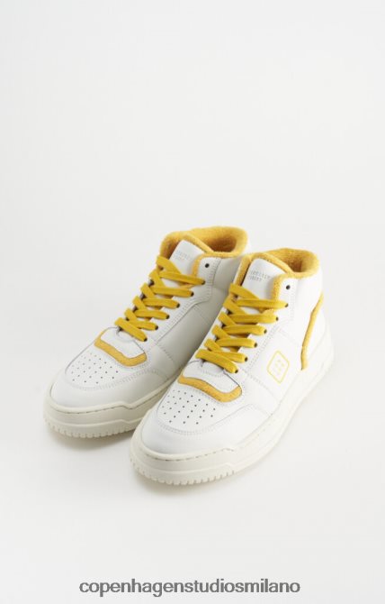 COPENHAGEN STUDIOS donne 196 vitello FV4D87 calzature bianco/giallo