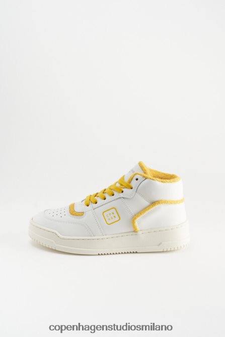 COPENHAGEN STUDIOS donne 196 vitello FV4D87 calzature bianco/giallo