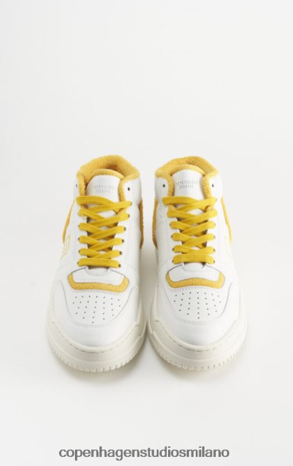 COPENHAGEN STUDIOS donne 196 vitello FV4D87 calzature bianco/giallo