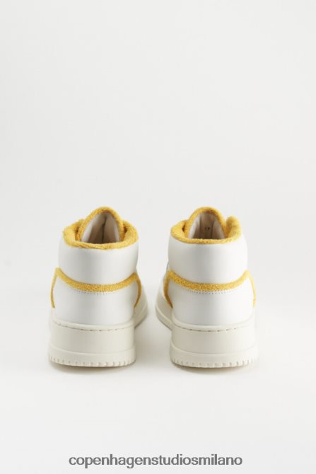 COPENHAGEN STUDIOS donne 196 vitello FV4D87 calzature bianco/giallo