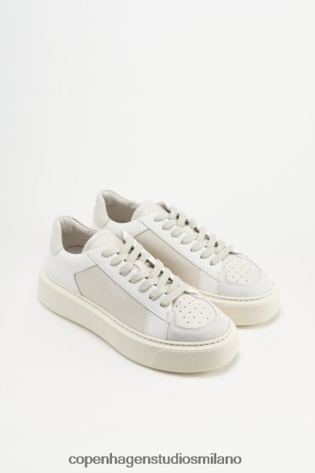 COPENHAGEN STUDIOS donne 218 misto pelle FV4D38 calzature beige crema/bianco