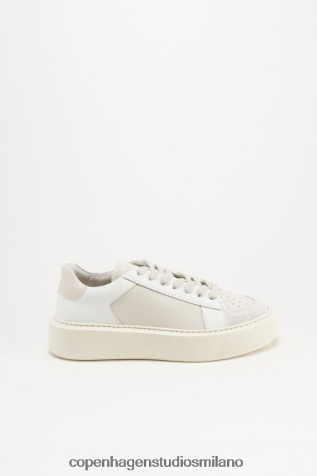 COPENHAGEN STUDIOS donne 218 misto pelle FV4D38 calzature beige crema/bianco