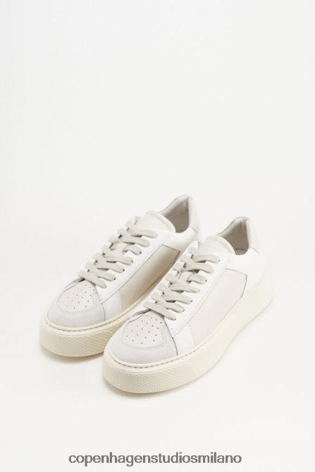 COPENHAGEN STUDIOS donne 218 misto pelle FV4D38 calzature beige crema/bianco