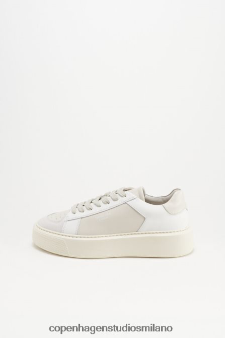 COPENHAGEN STUDIOS donne 218 misto pelle FV4D38 calzature beige crema/bianco