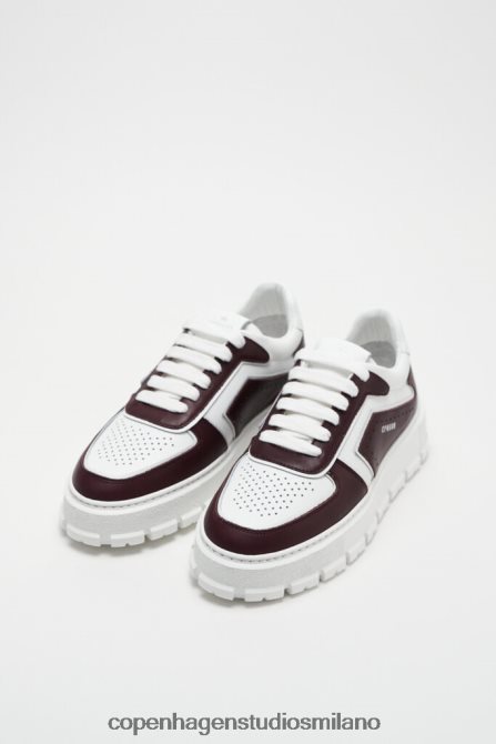 COPENHAGEN STUDIOS donne 332 misto pelle FV4D105 calzature bordeaux/bianco
