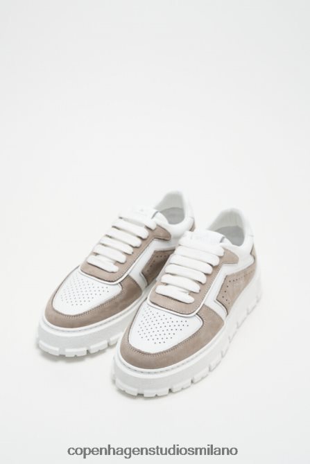 COPENHAGEN STUDIOS donne 332 misto pelle FV4D94 calzature grigio/bianco