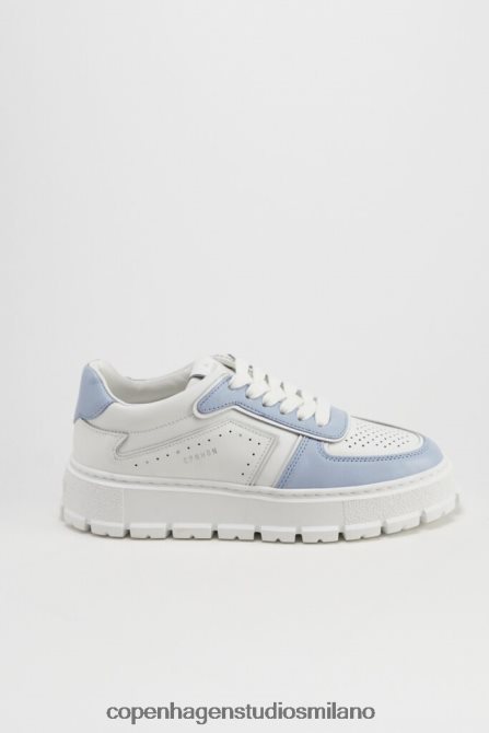 COPENHAGEN STUDIOS donne 332 vitello FV4D98 calzature bianco/azzurro