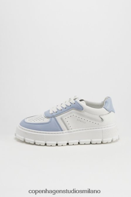 COPENHAGEN STUDIOS donne 332 vitello FV4D98 calzature bianco/azzurro