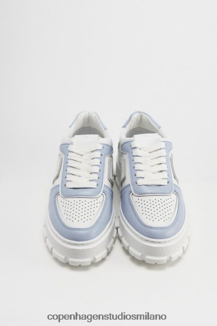COPENHAGEN STUDIOS donne 332 vitello FV4D98 calzature bianco/azzurro
