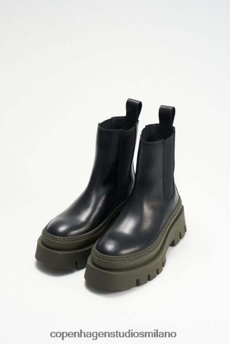 COPENHAGEN STUDIOS donne 686 vitello FV4D141 calzature nero/verde